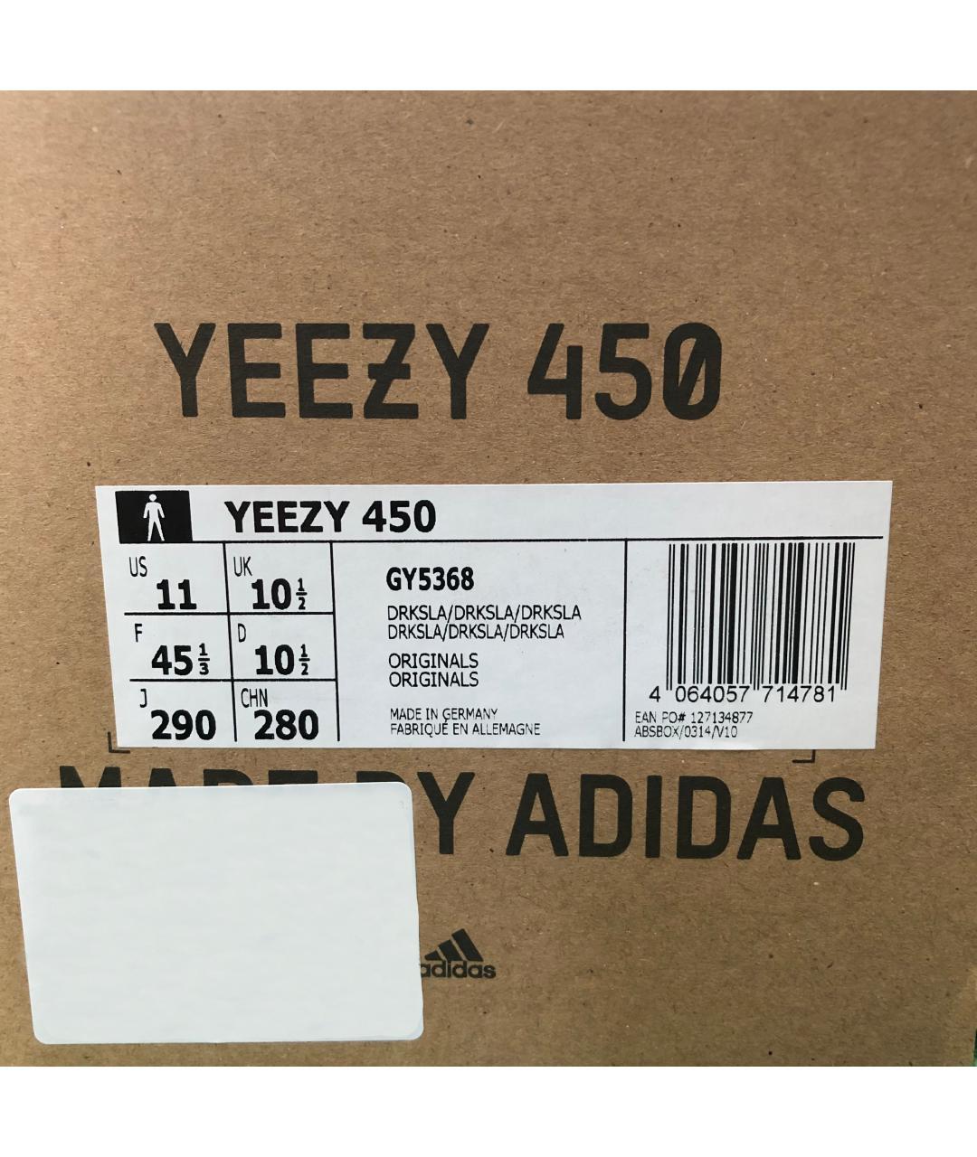 ADIDAS YEEZY Черные низкие кроссовки / кеды, фото 4