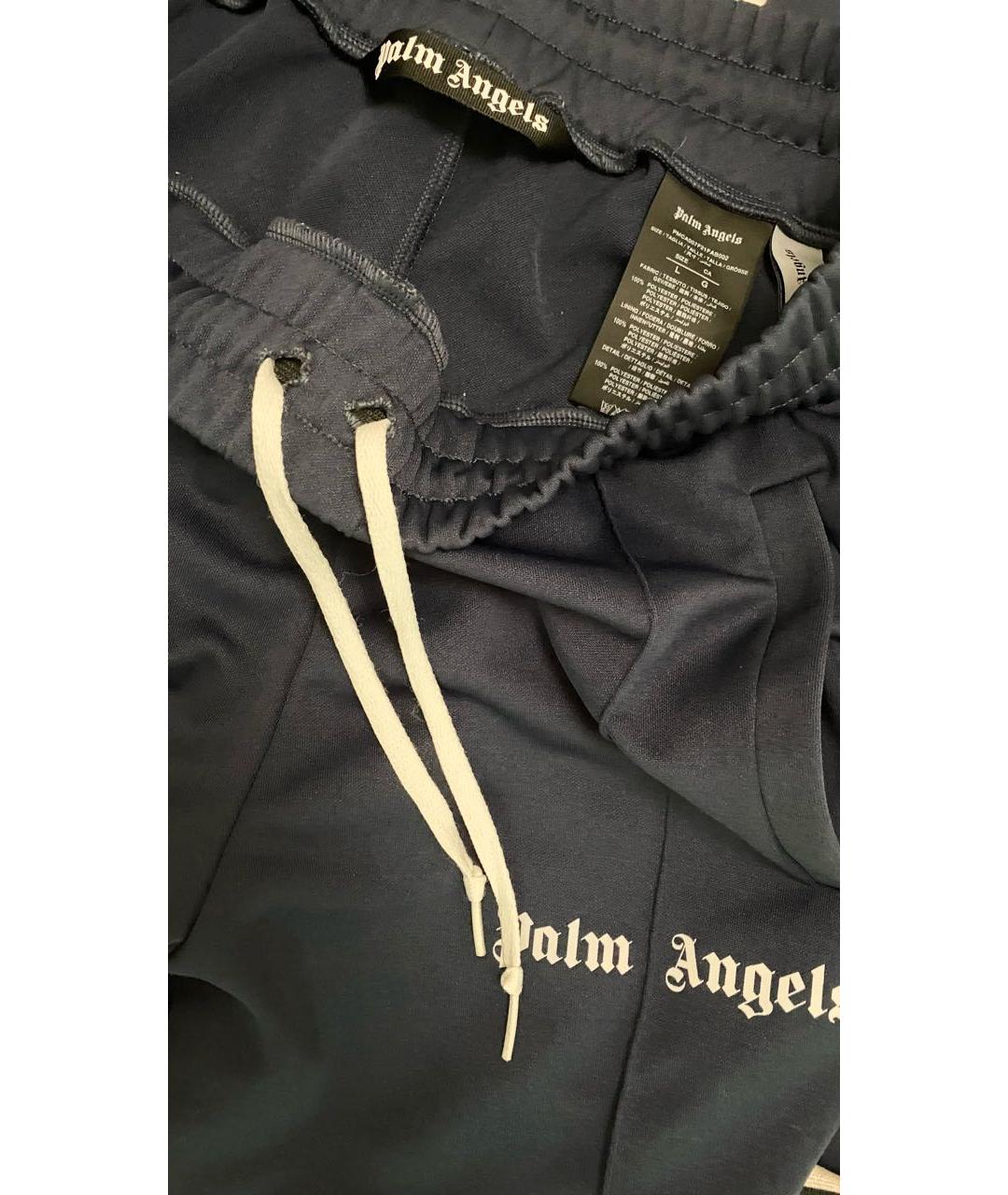 PALM ANGELS Темно-синие полиэстеровые повседневные брюки, фото 6