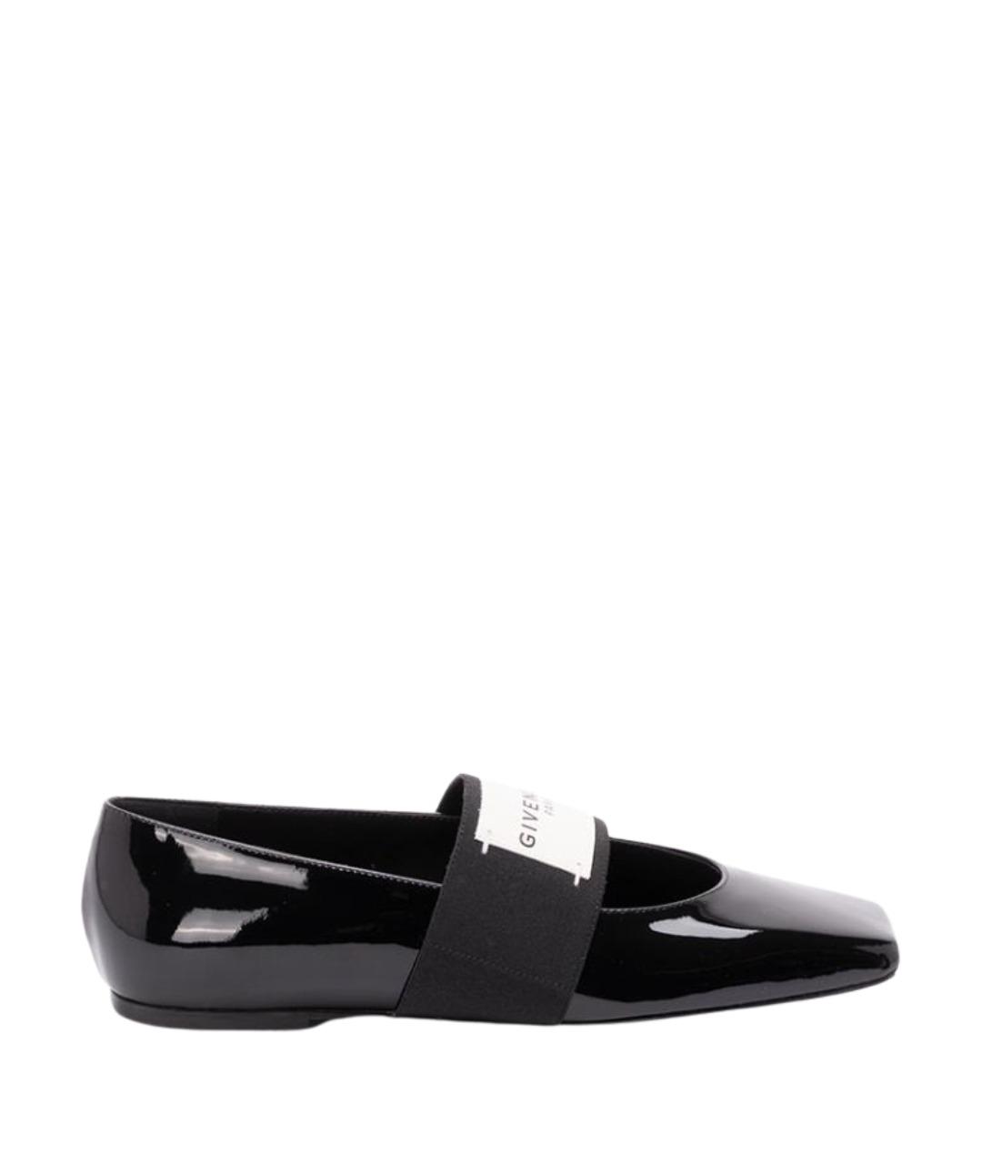 GIVENCHY Черные балетки из лакированной кожи, фото 1