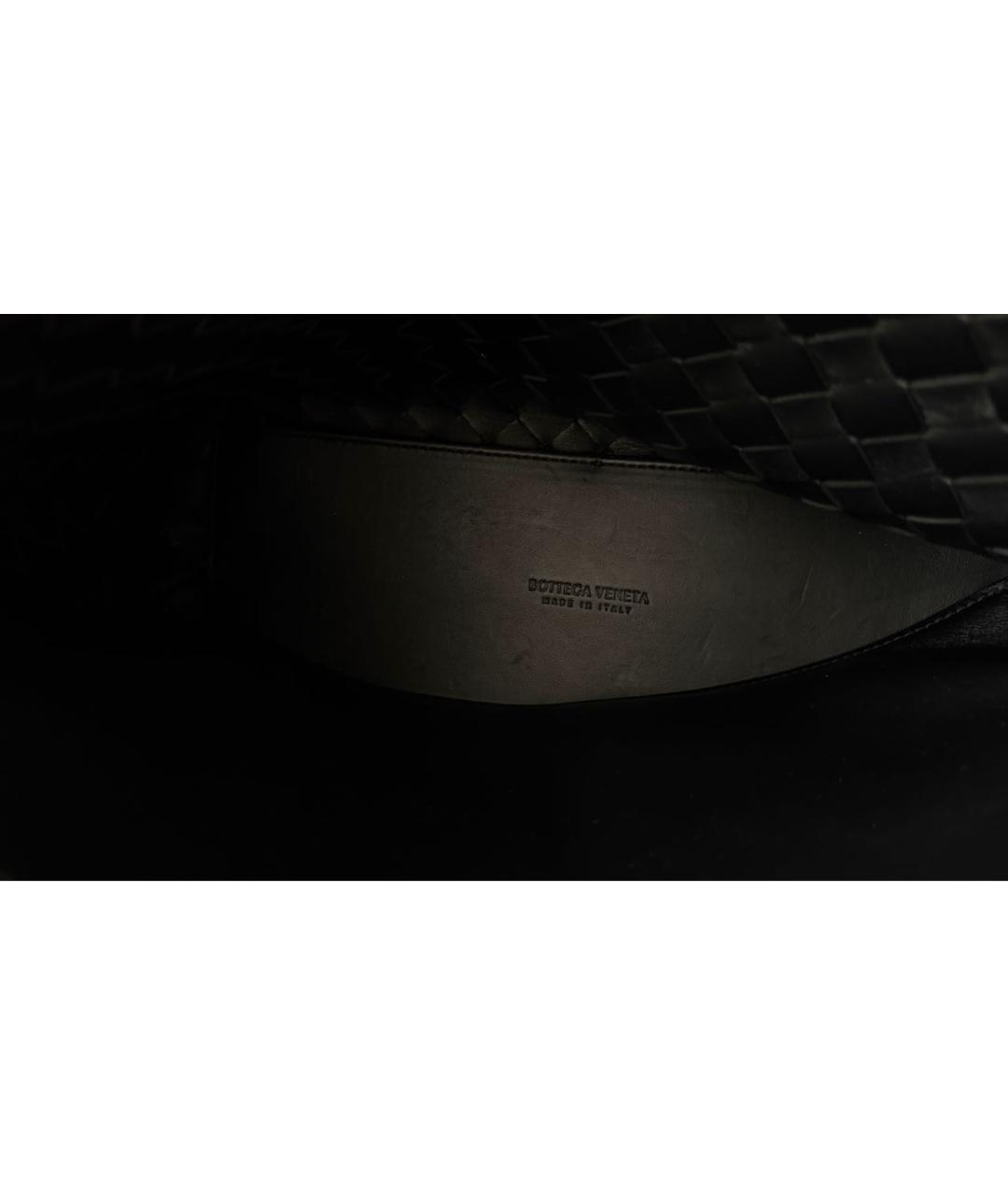 BOTTEGA VENETA Черная кожаная сумка тоут, фото 4