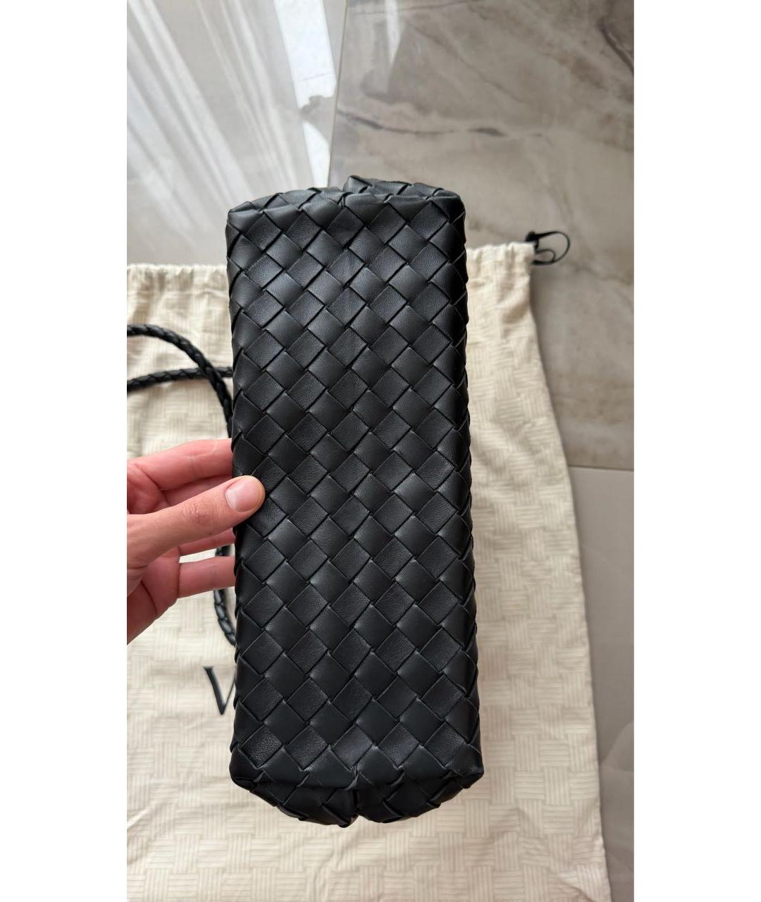 BOTTEGA VENETA Черная кожаная сумка тоут, фото 5