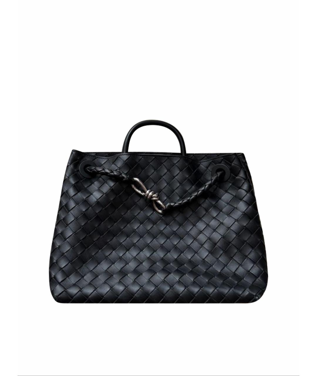 BOTTEGA VENETA Черная кожаная сумка тоут, фото 1