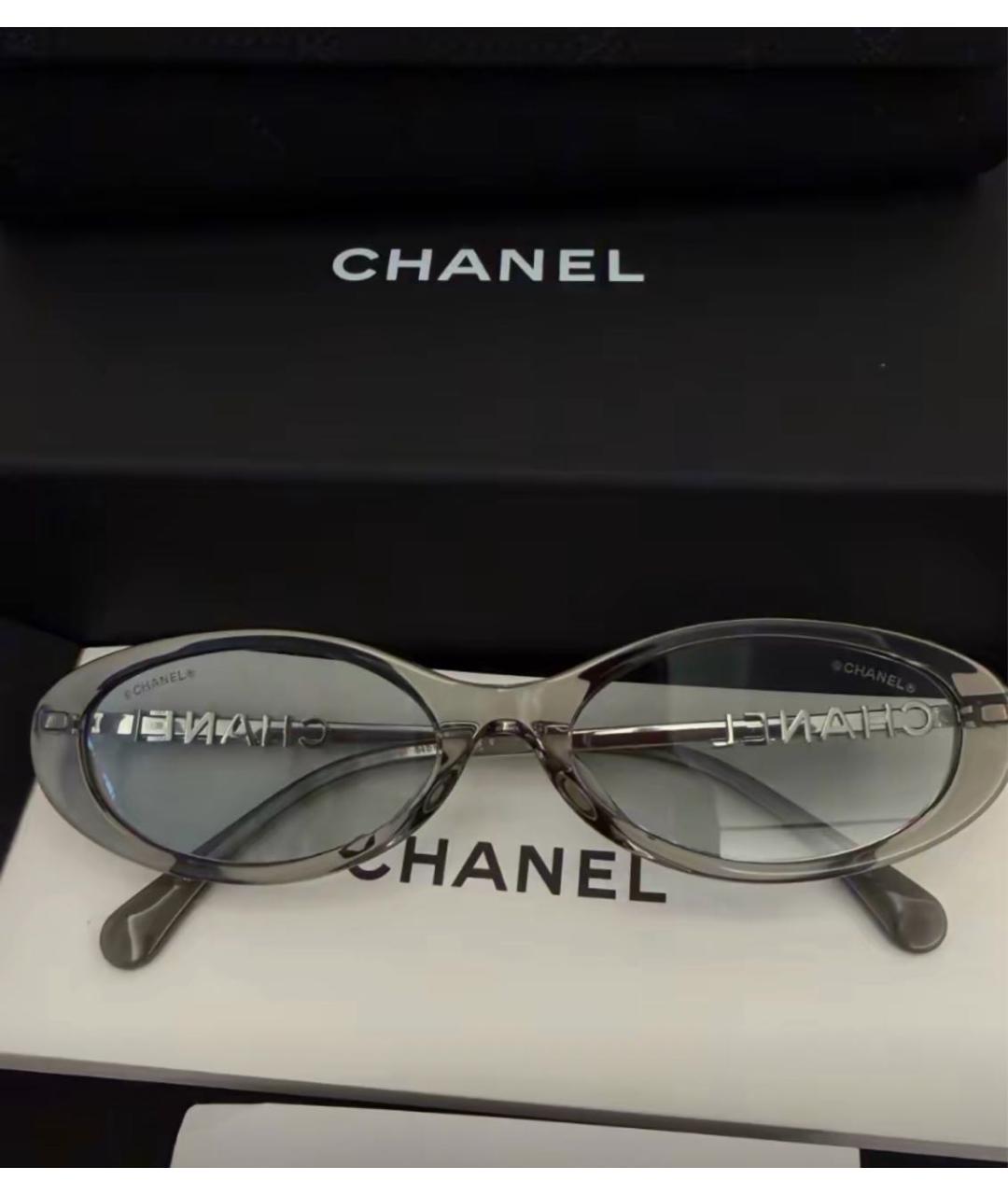CHANEL Серые пластиковые солнцезащитные очки, фото 6