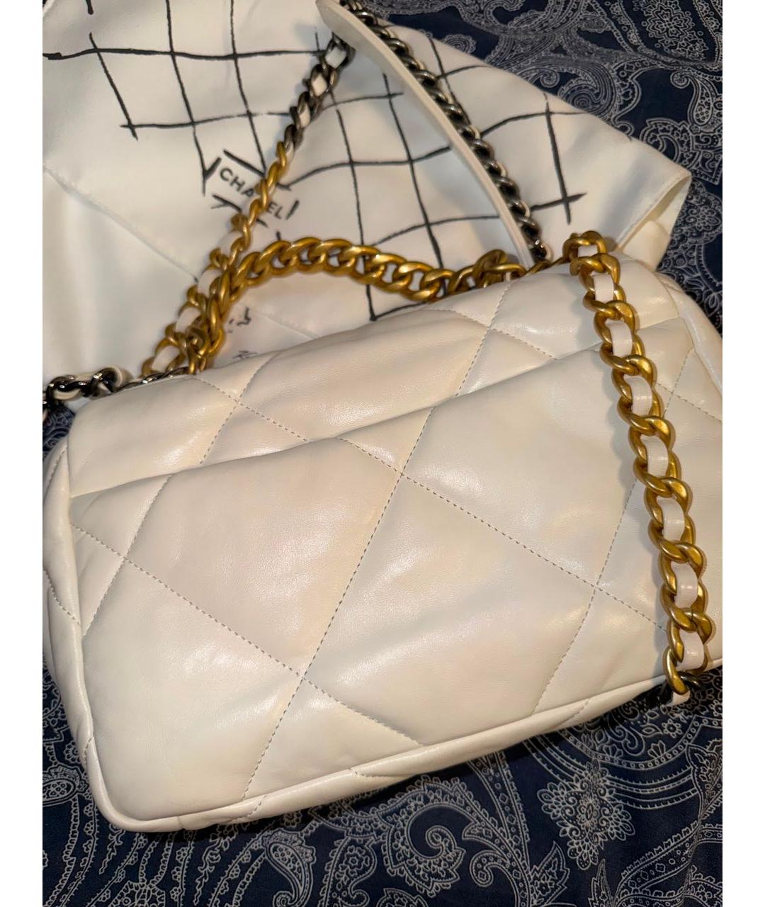 CHANEL Белая сумка через плечо, фото 2