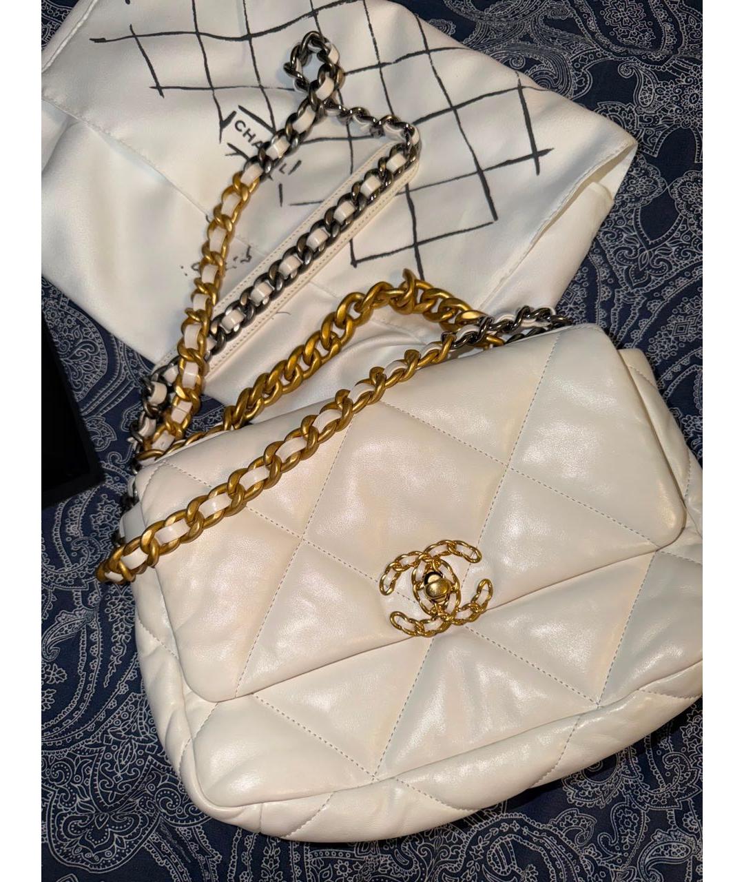 CHANEL Белая сумка через плечо, фото 7