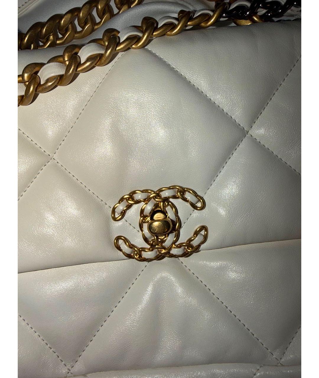 CHANEL Белая сумка через плечо, фото 4
