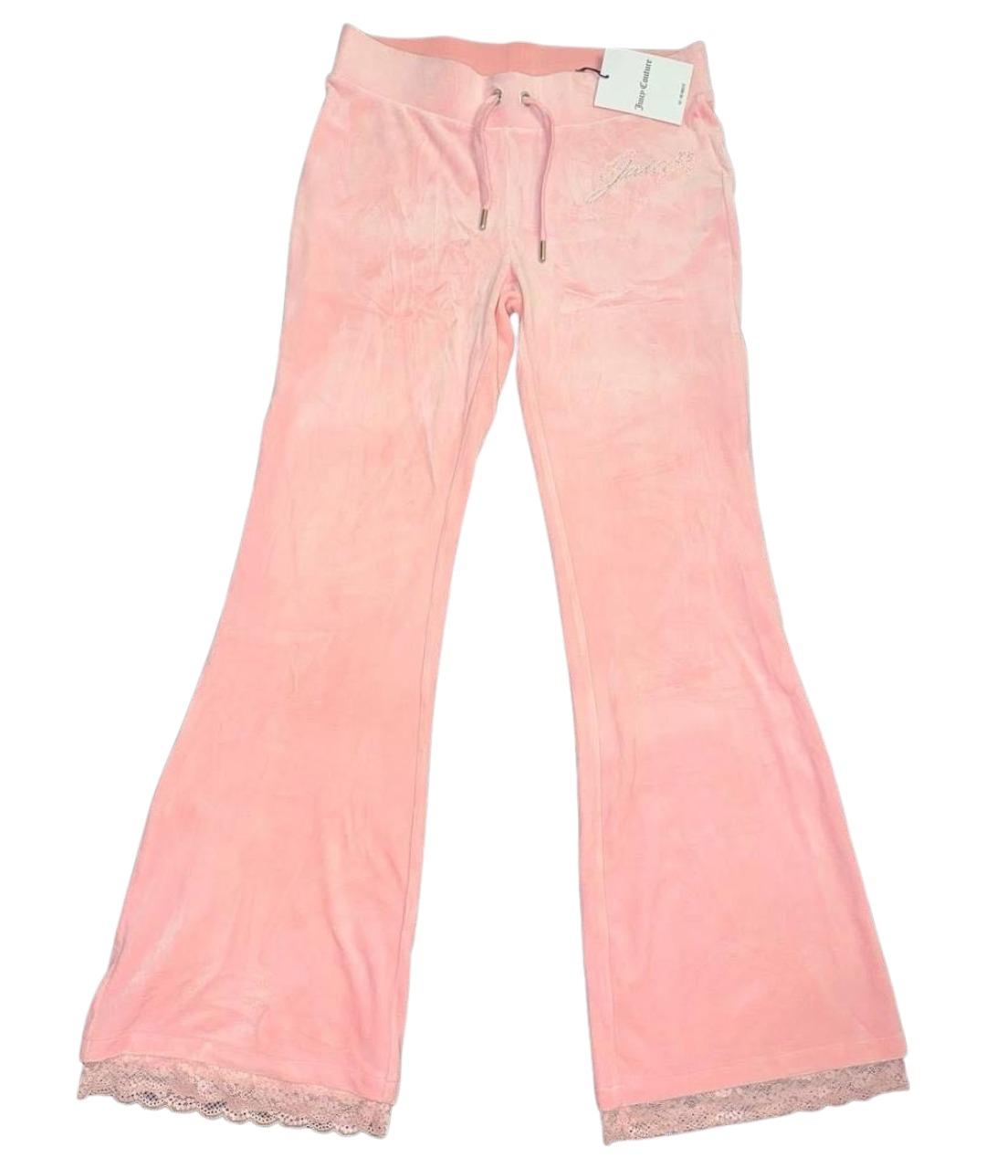 JUICY COUTURE Розовые полиэстеровые прямые брюки, фото 1