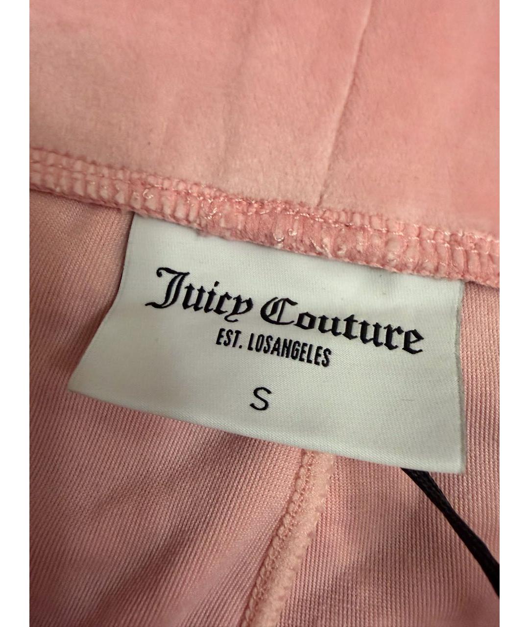 JUICY COUTURE Розовые полиэстеровые прямые брюки, фото 7