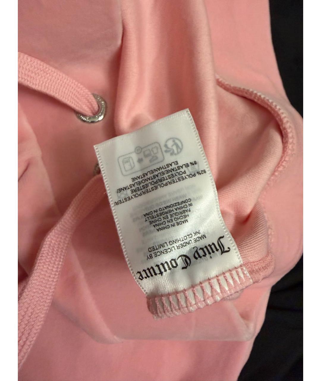 JUICY COUTURE Розовые полиэстеровые прямые брюки, фото 6