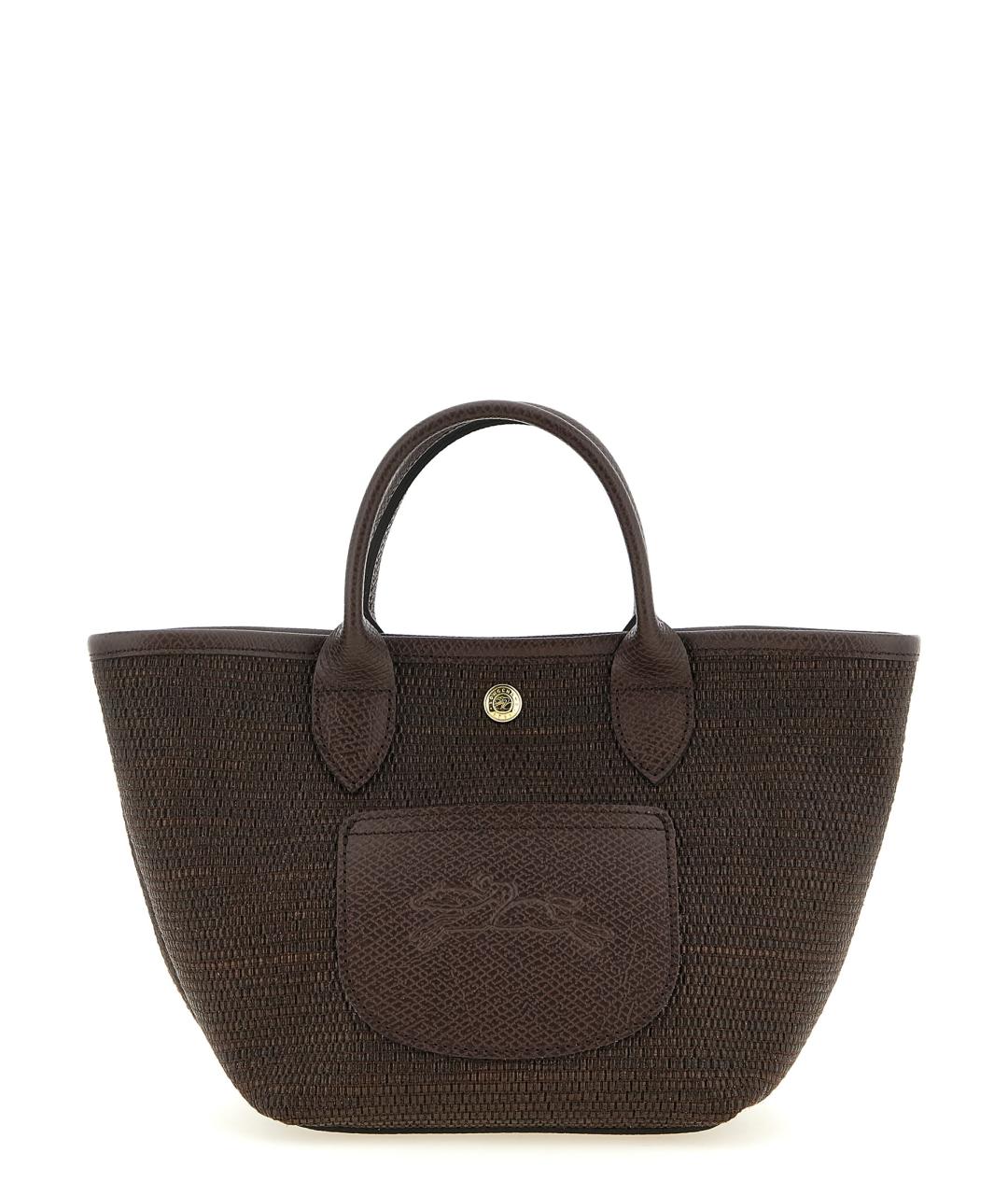 LONGCHAMP Коричневая хлопковая сумка тоут, фото 1