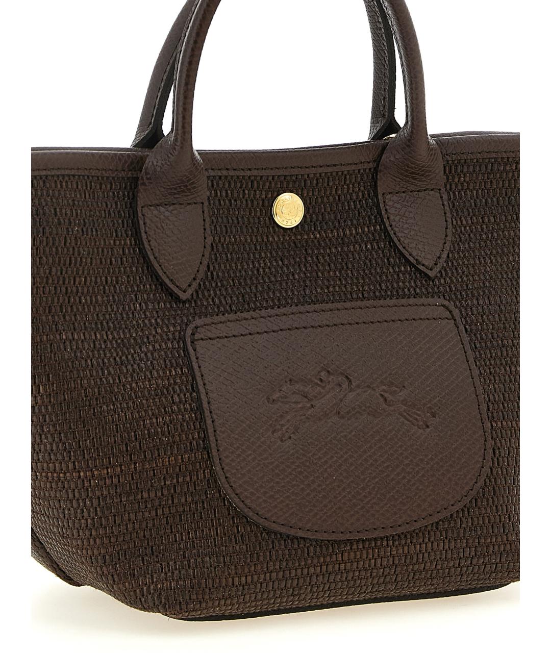 LONGCHAMP Коричневая хлопковая сумка тоут, фото 3