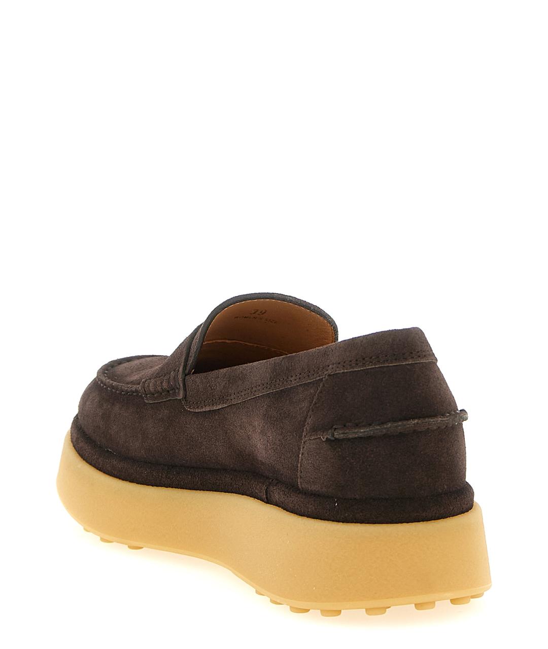 TOD'S Коричневые замшевые лоферы, фото 3