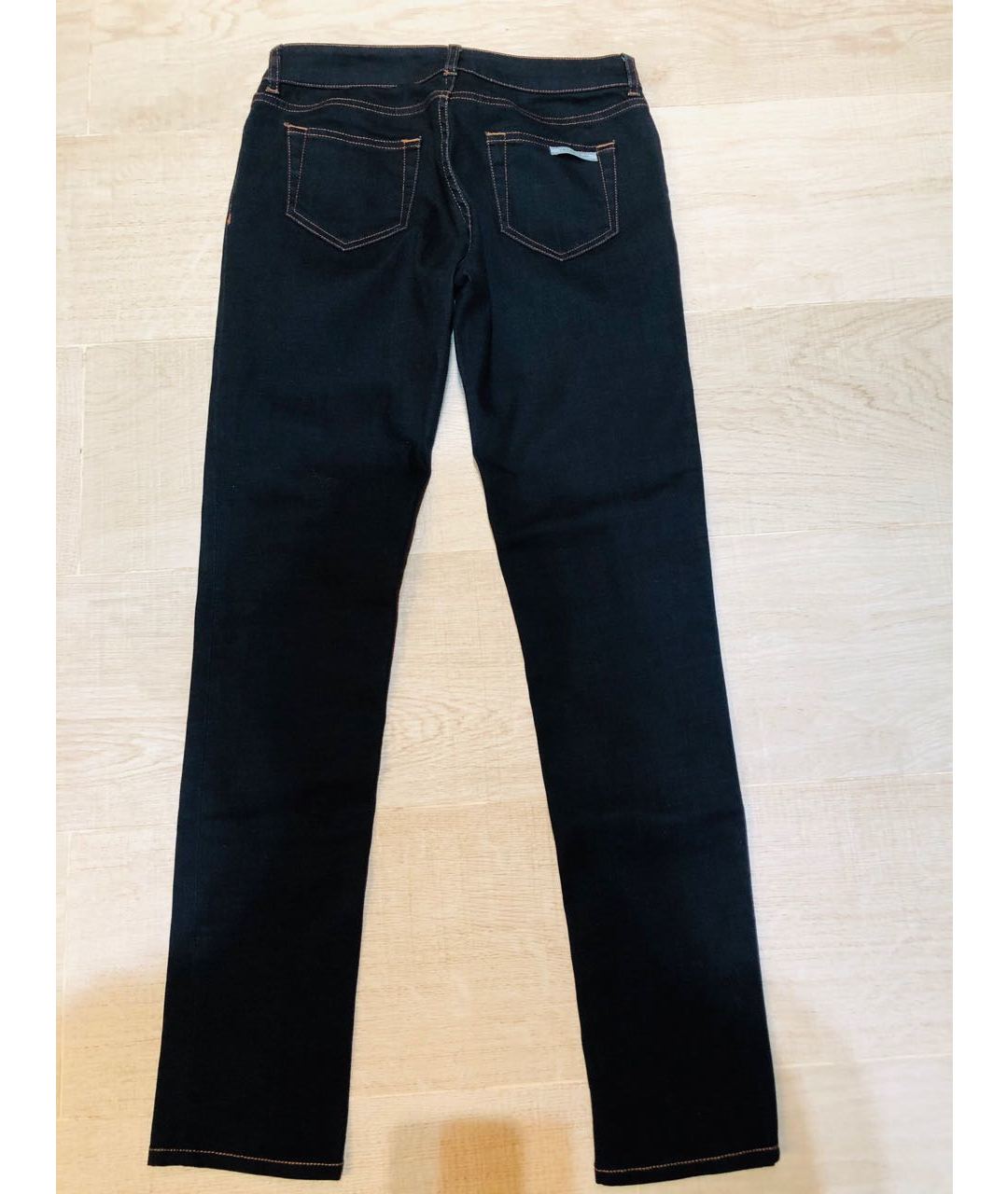 PRADA Синие хлопко-эластановые прямые джинсы, фото 3