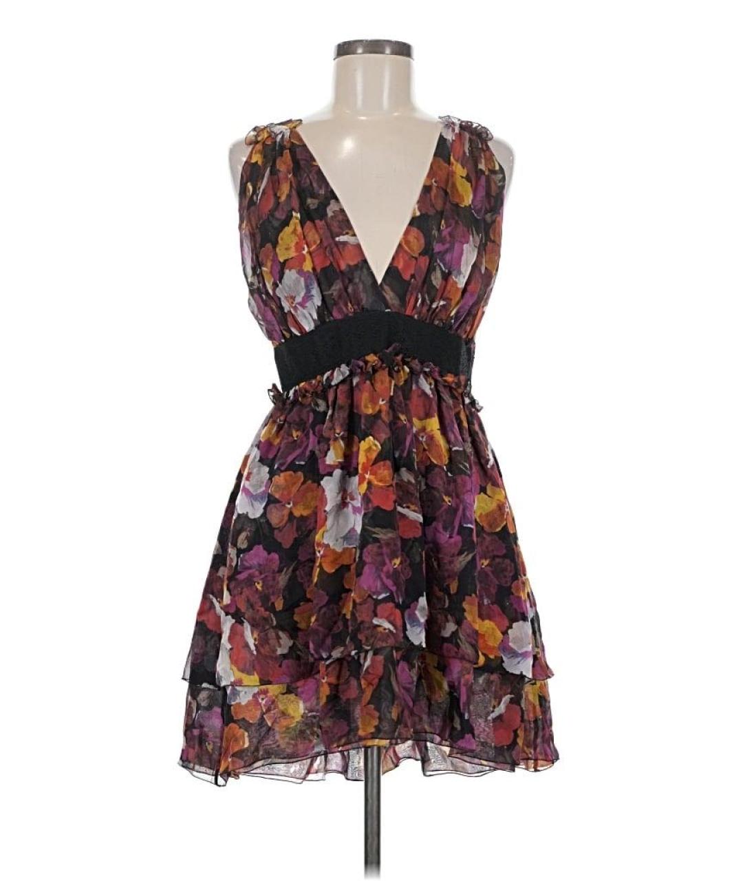 DOLCE&GABBANA Мульти шелковое повседневное платье, фото 7