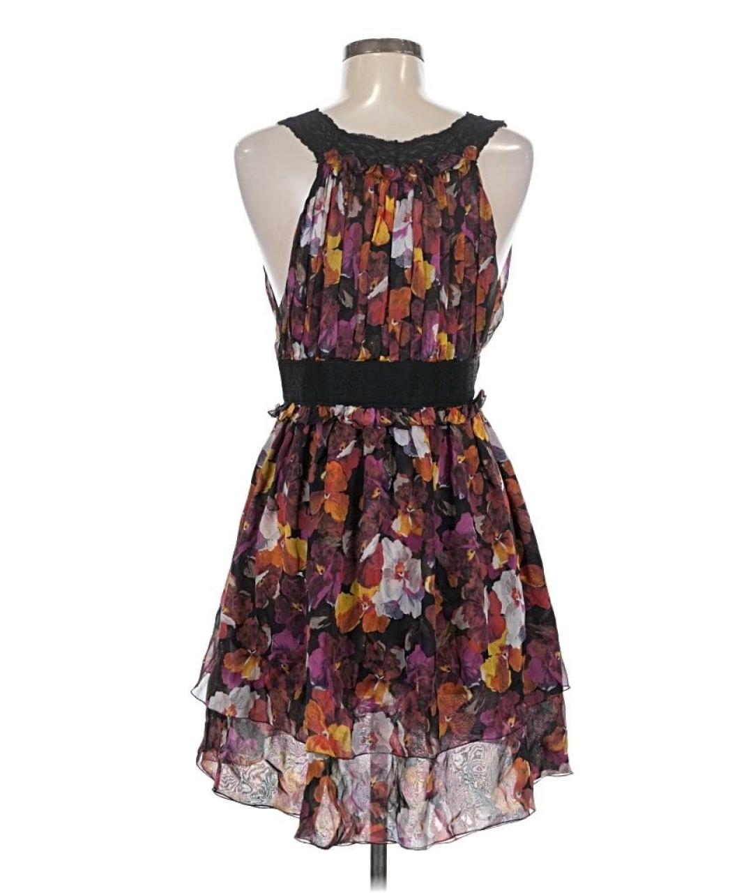 DOLCE&GABBANA Мульти шелковое повседневное платье, фото 4