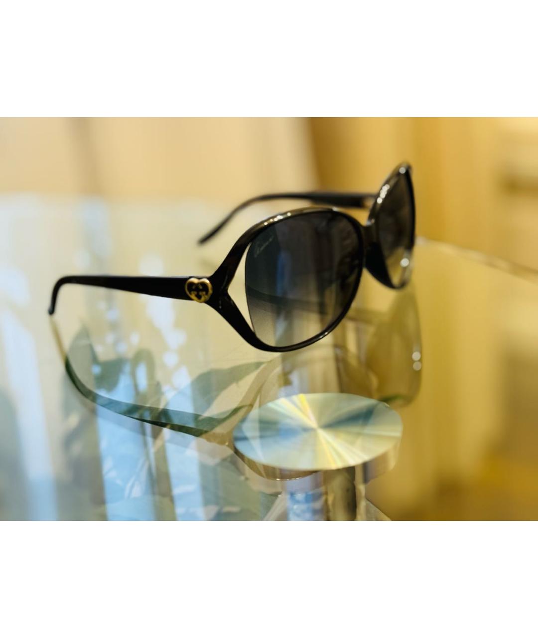 GUCCI Черные пластиковые солнцезащитные очки, фото 2