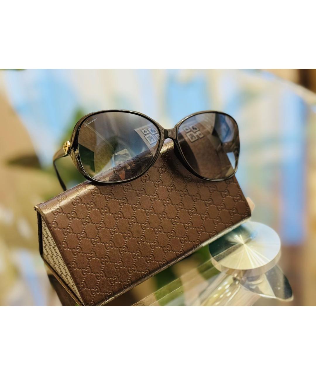 GUCCI Черные пластиковые солнцезащитные очки, фото 4
