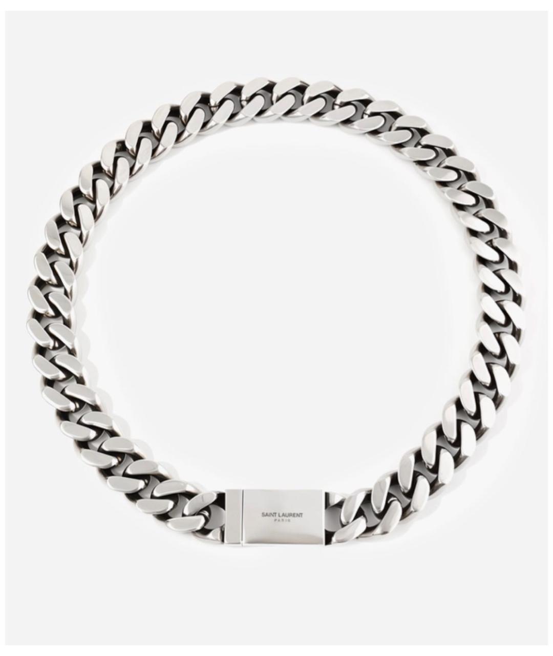 SAINT LAURENT Серебряное колье, фото 4