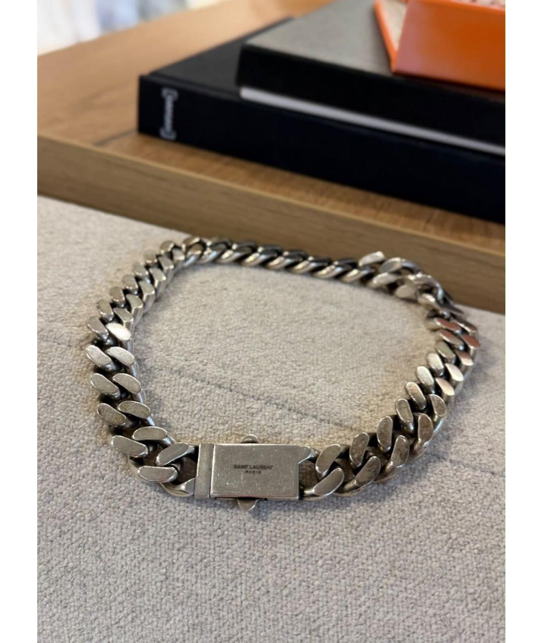 SAINT LAURENT Серебряное колье, фото 2