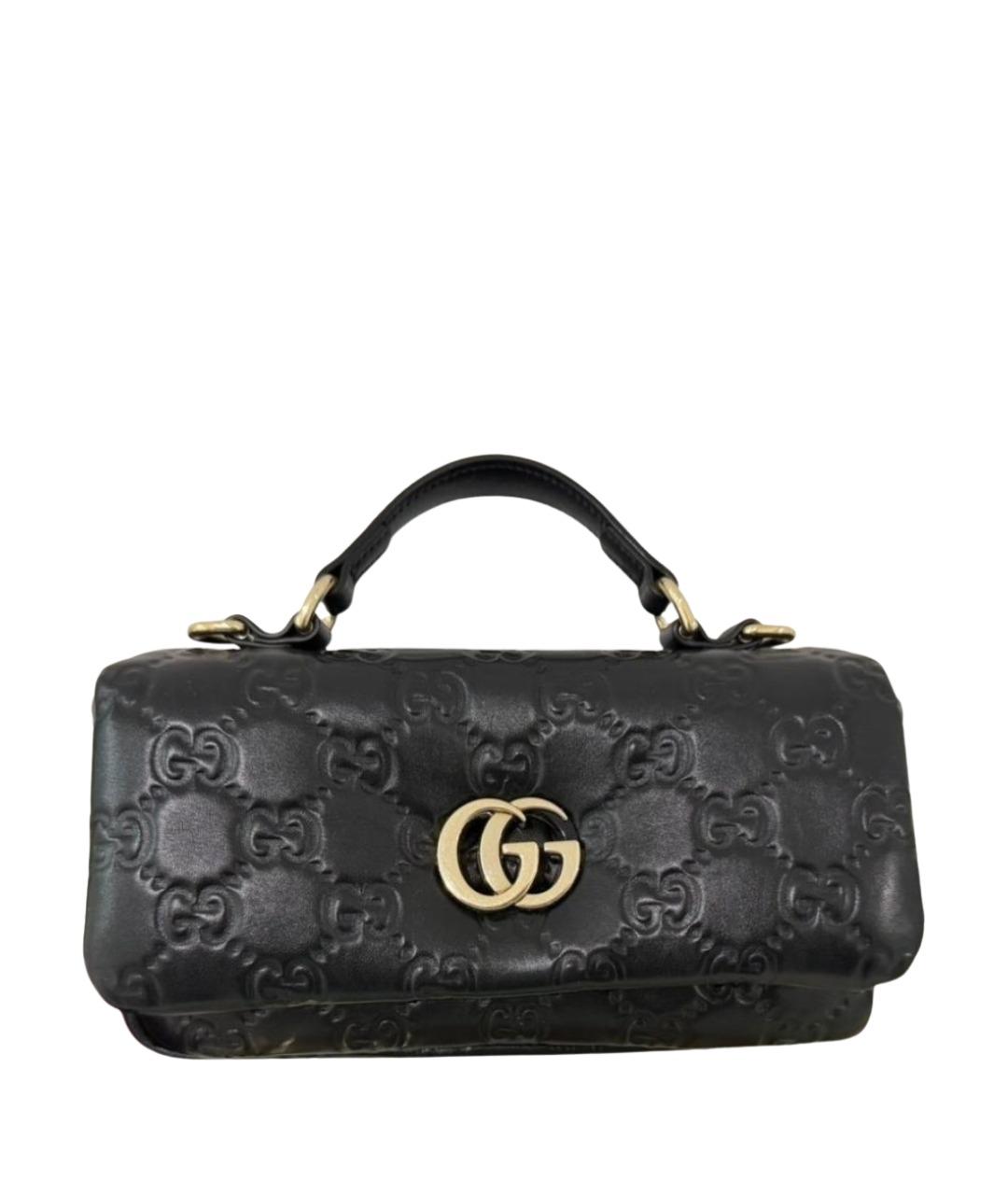 GUCCI Черная кожаная сумка через плечо, фото 1