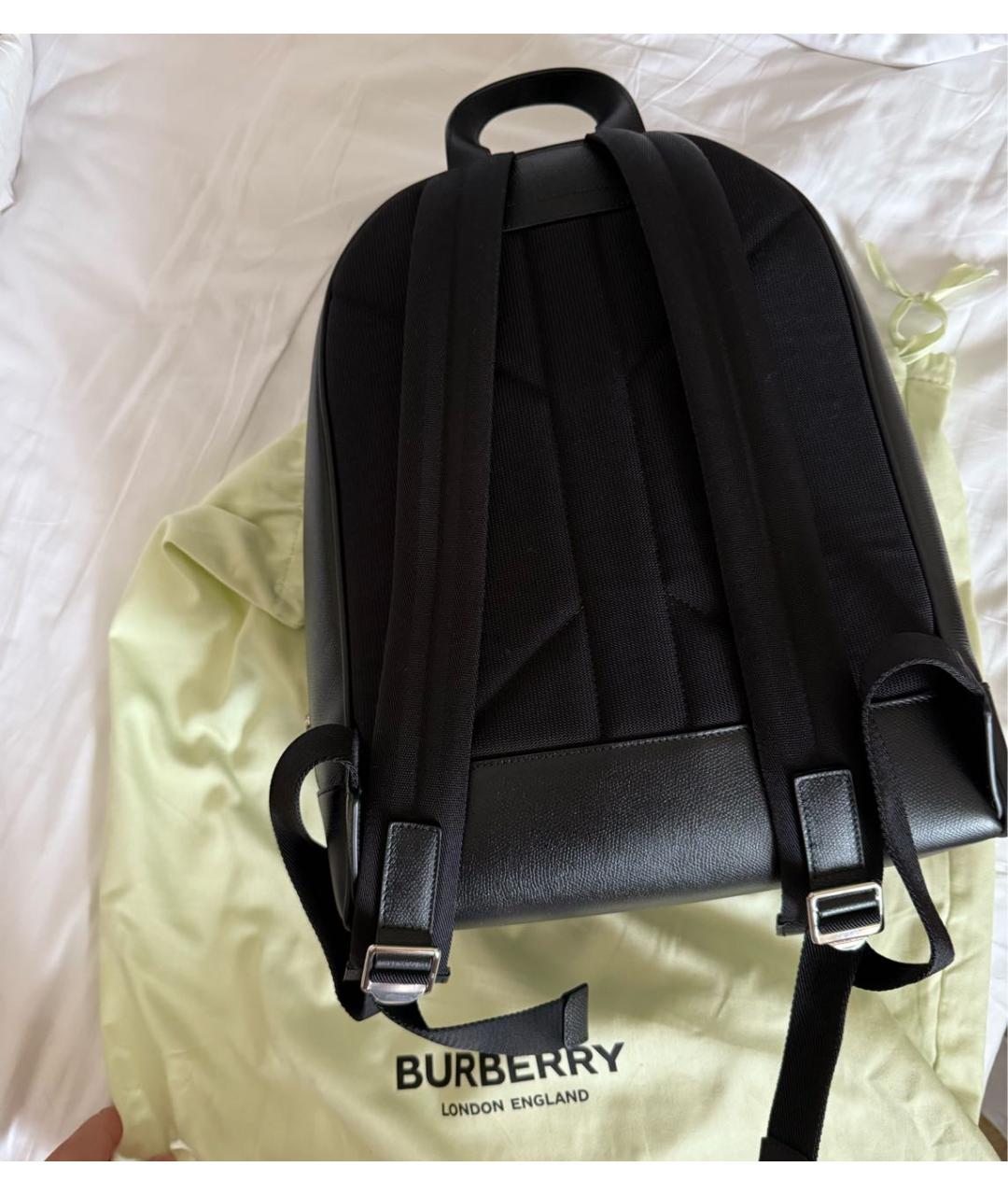 BURBERRY Черный кожаный рюкзак, фото 3