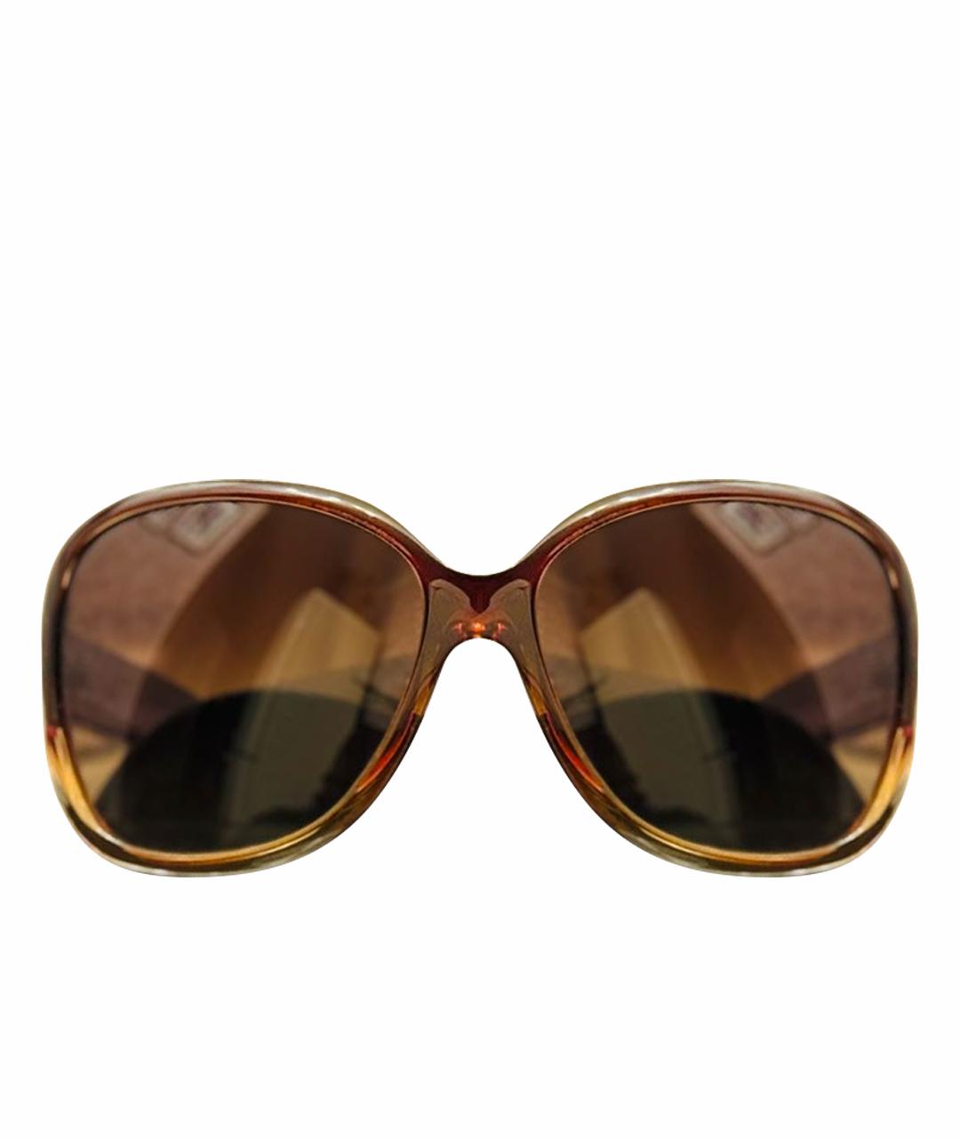 PRADA Бордовые пластиковые солнцезащитные очки, фото 1