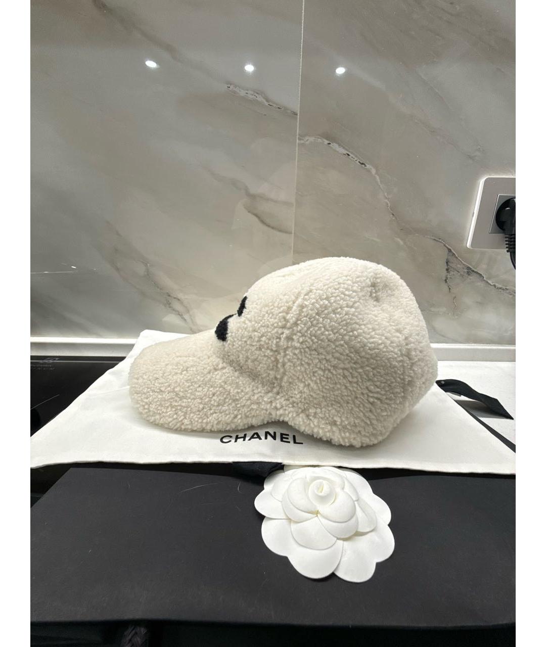 CHANEL Бежевая шерстяная кепка, фото 3