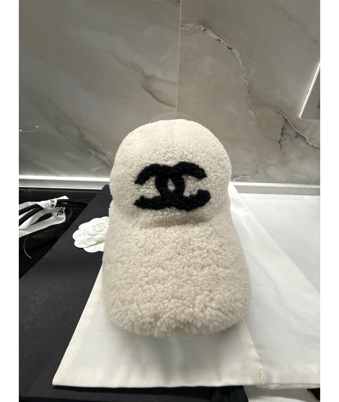CHANEL Бежевая шерстяная кепка, фото 7