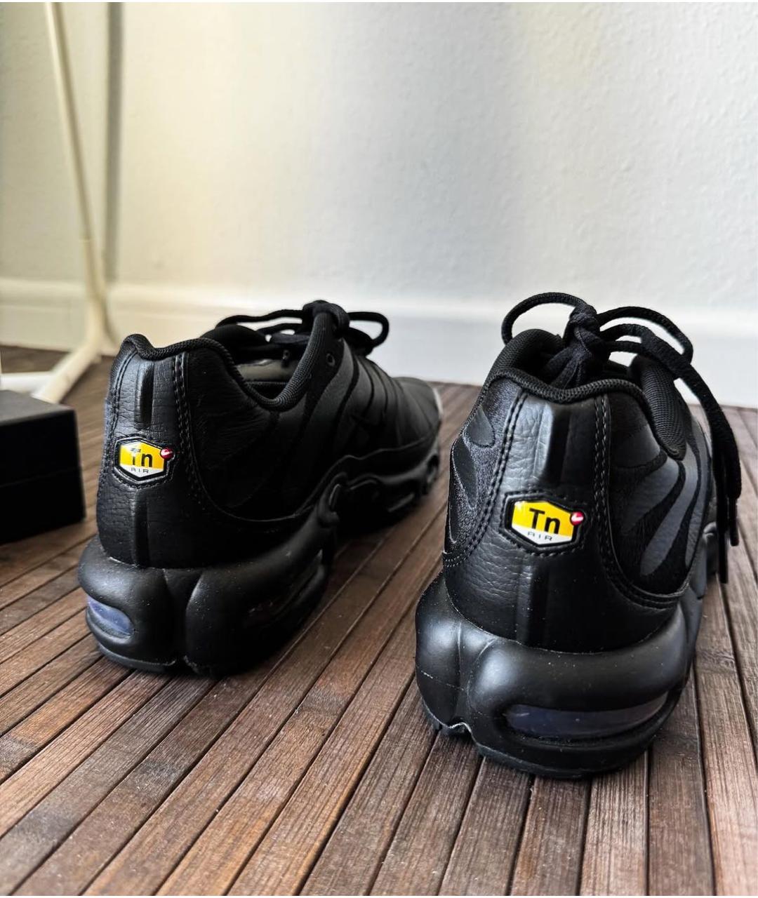 NIKE Черные кожаные низкие кроссовки / кеды, фото 7