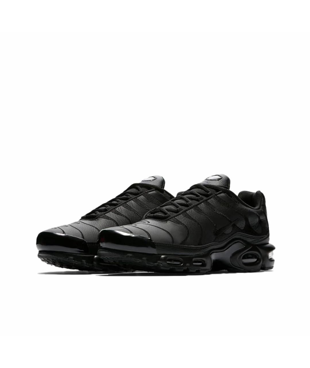NIKE Черные кожаные низкие кроссовки / кеды, фото 2