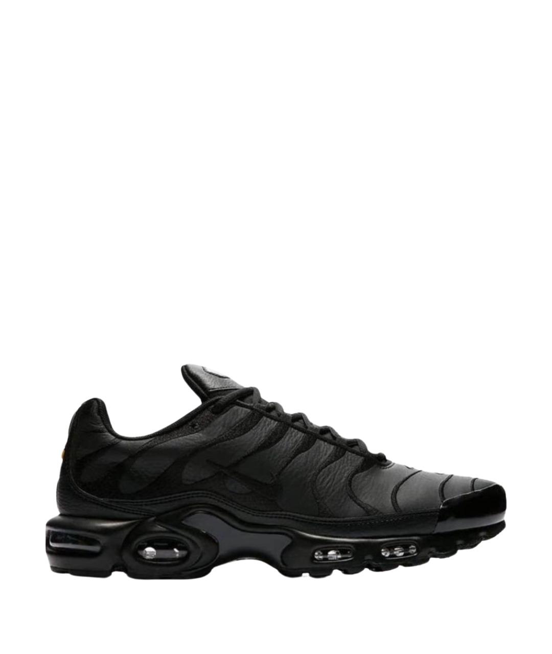 NIKE Черные кожаные низкие кроссовки / кеды, фото 1