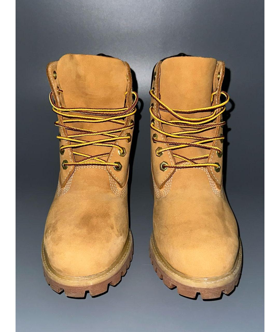 TIMBERLAND Коричневые нубуковые высокие ботинки, фото 2