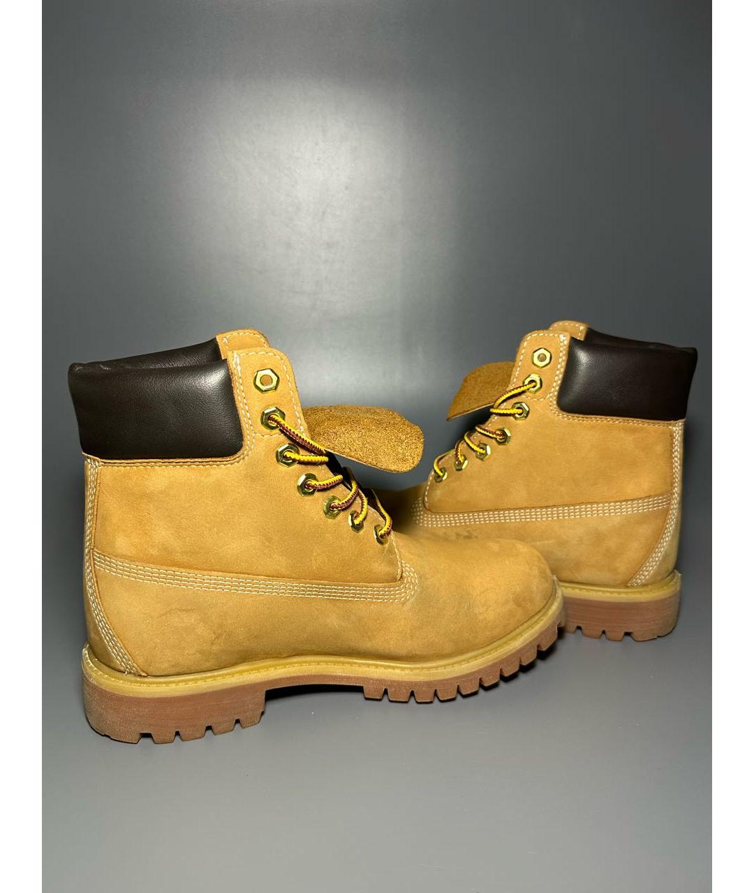 TIMBERLAND Коричневые нубуковые высокие ботинки, фото 7