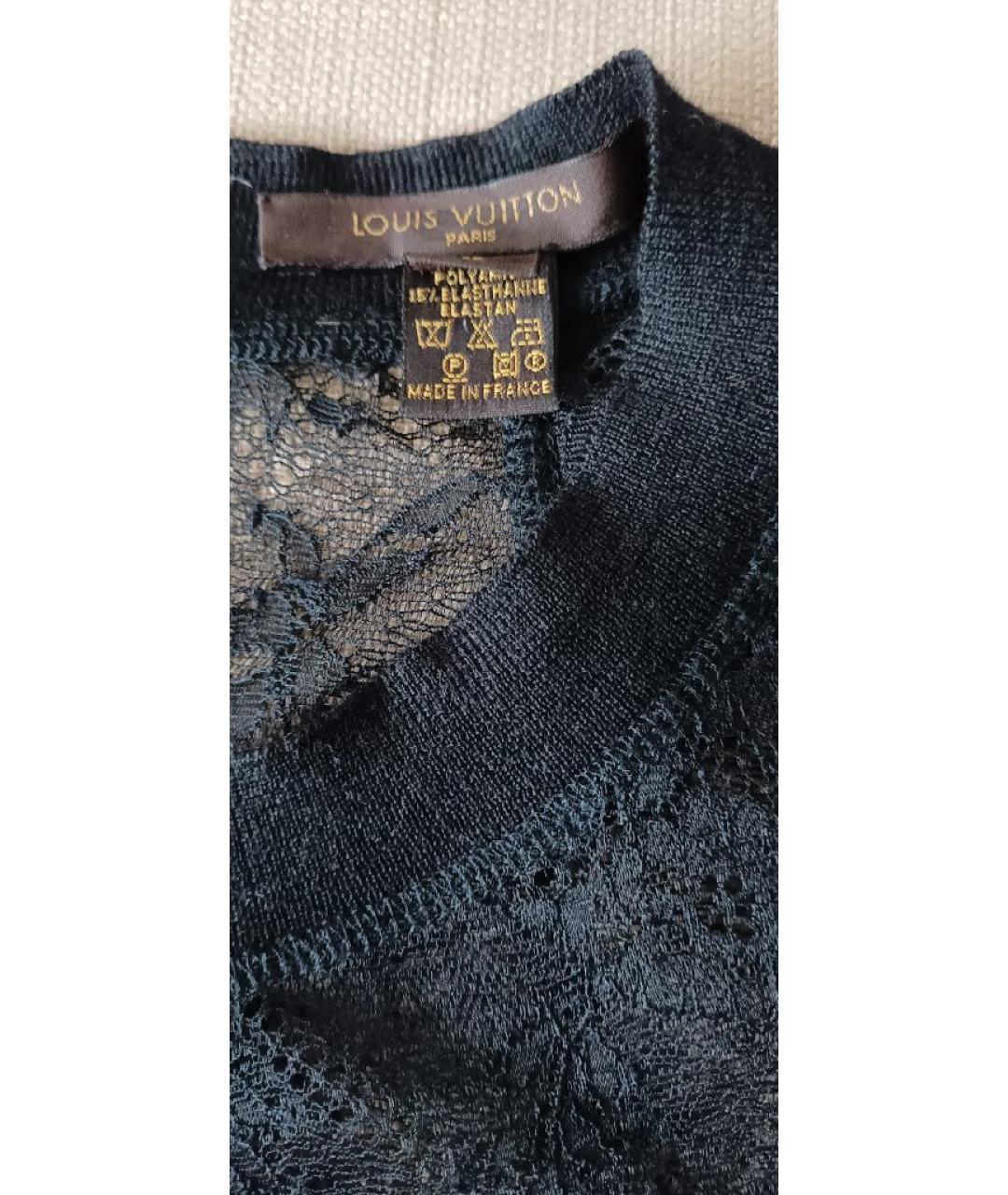 LOUIS VUITTON Черная кружевная блузы, фото 4