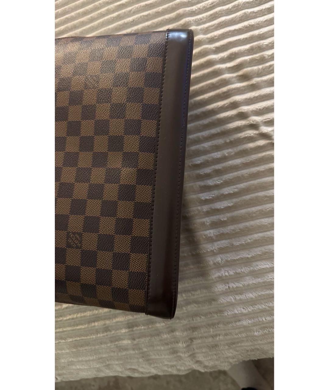 LOUIS VUITTON Коричневая сумка с короткими ручками из канвы, фото 8