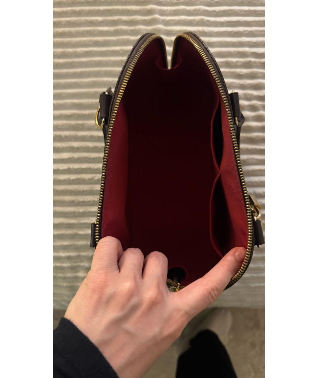 LOUIS VUITTON Коричневая сумка с короткими ручками из канвы, фото 4
