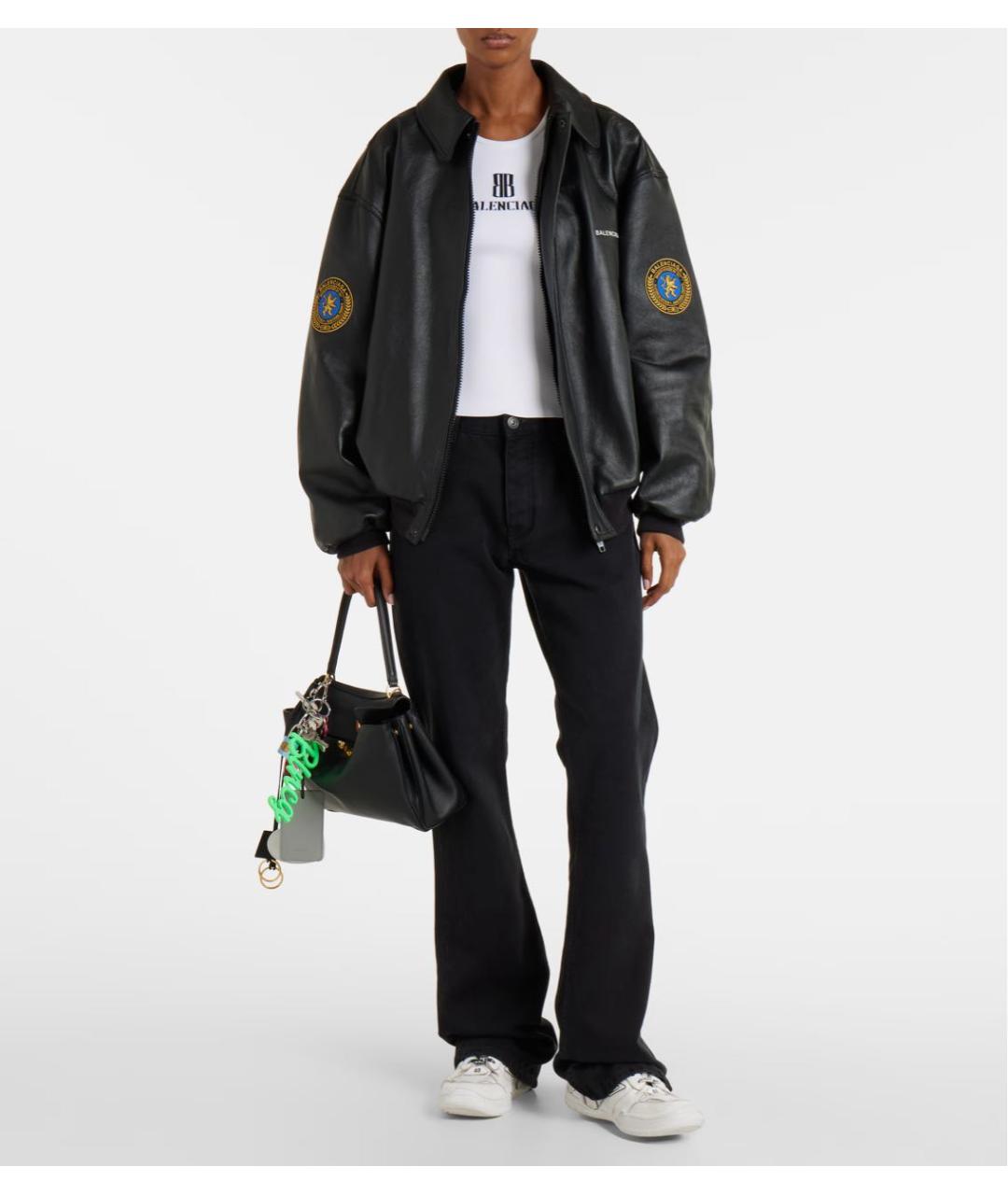 BALENCIAGA Белые кожаные кроссовки, фото 3