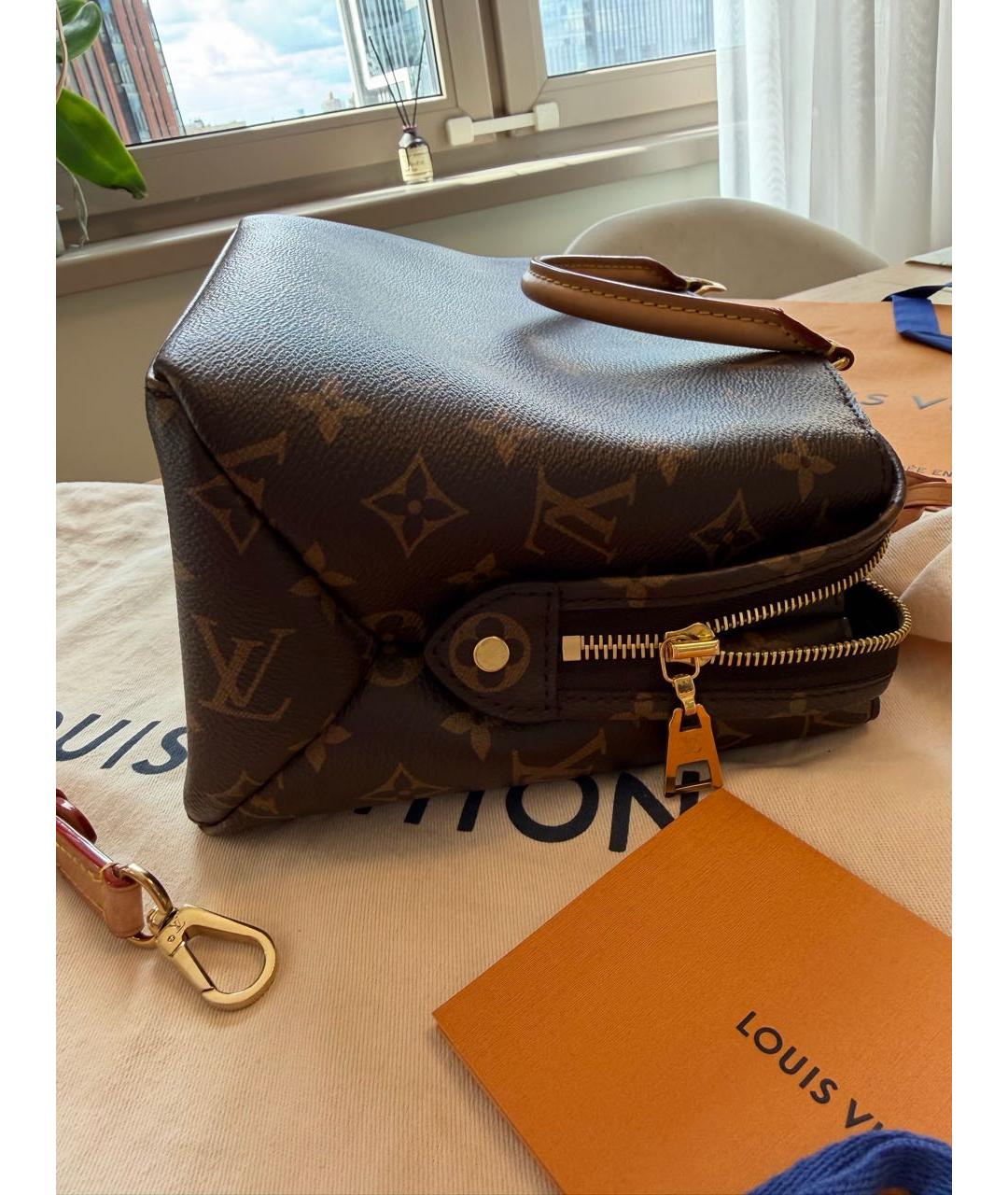 LOUIS VUITTON Коричневая сумка тоут из канвы, фото 7