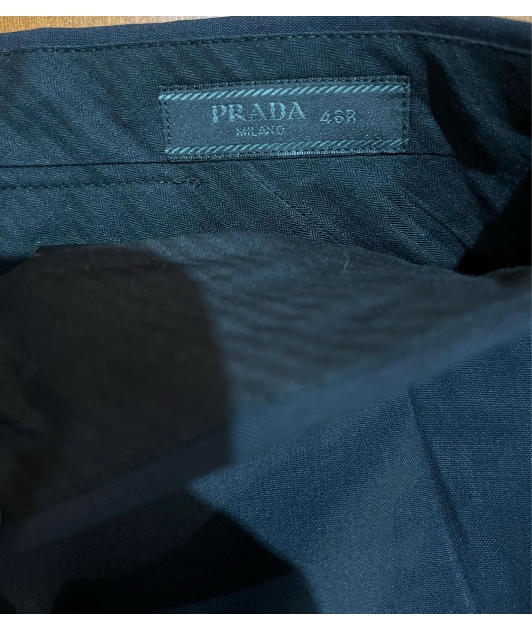 PRADA Черные шерстяные классические брюки, фото 3