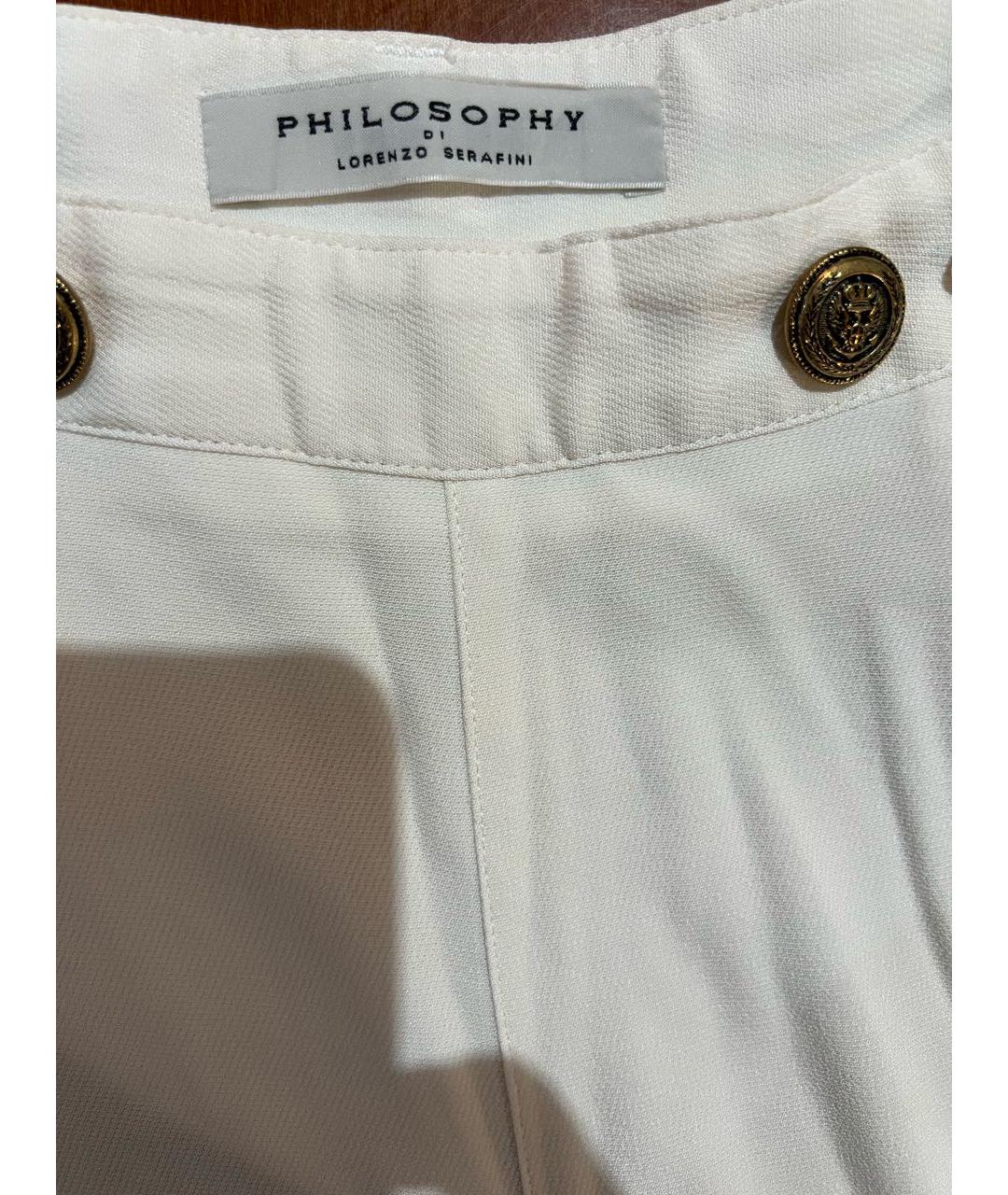 PHILOSOPHY DI LORENZO SERAFINI Белые вискозные шорты, фото 3