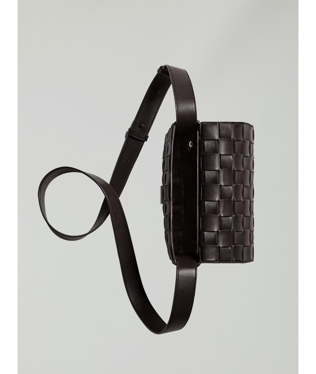 BOTTEGA VENETA Коричневая кожаная сумка на плечо, фото 4