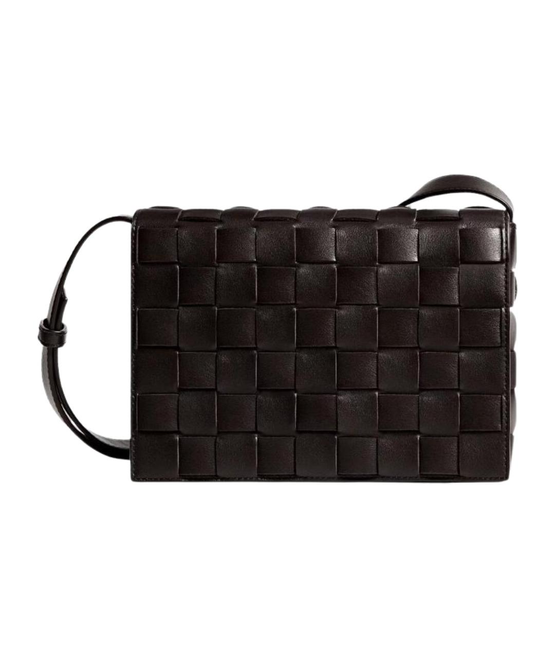 BOTTEGA VENETA Коричневая кожаная сумка на плечо, фото 1