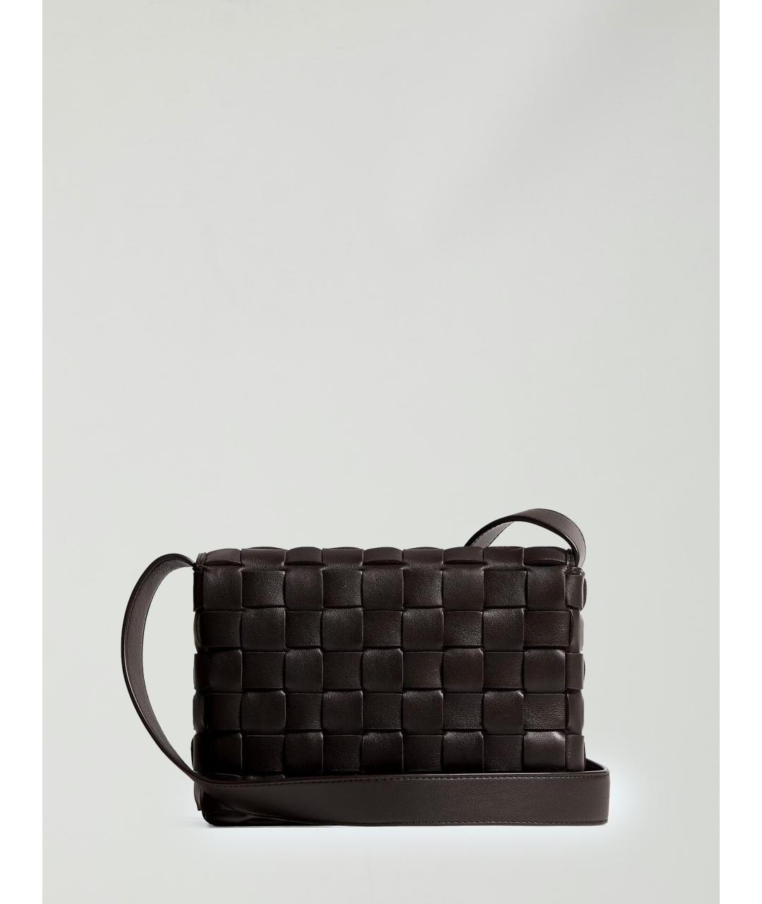 BOTTEGA VENETA Коричневая кожаная сумка на плечо, фото 3
