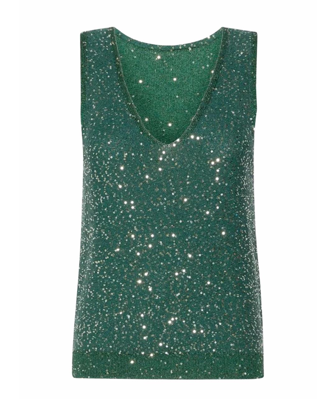 WEEKEND MAX MARA Зеленая полиэстеровая майка, фото 1