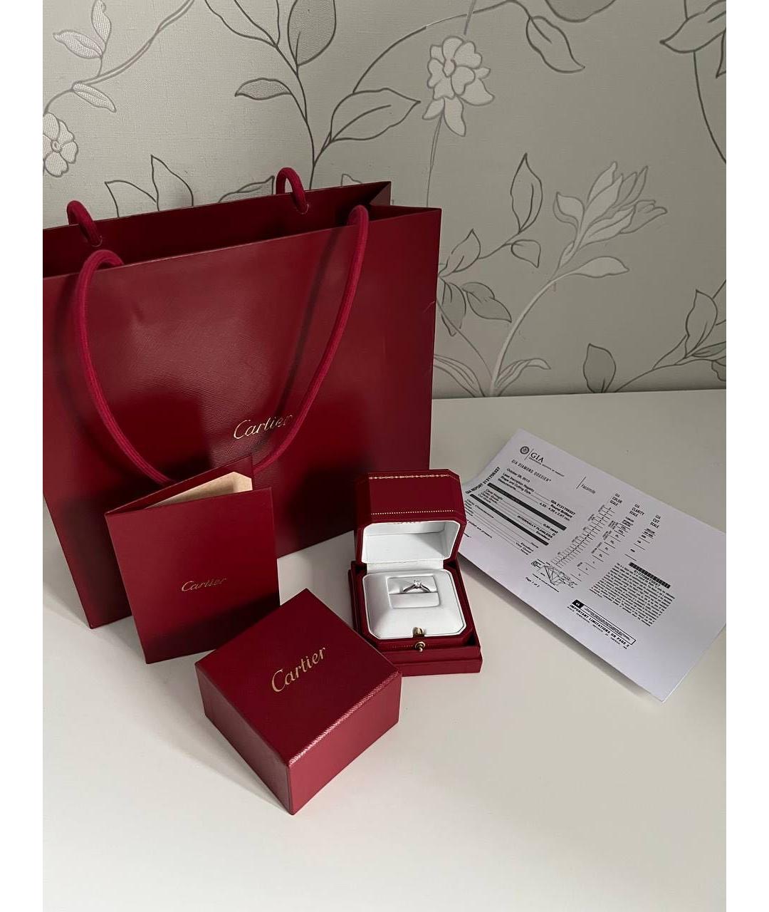 CARTIER Серебряное платиновое кольцо, фото 6