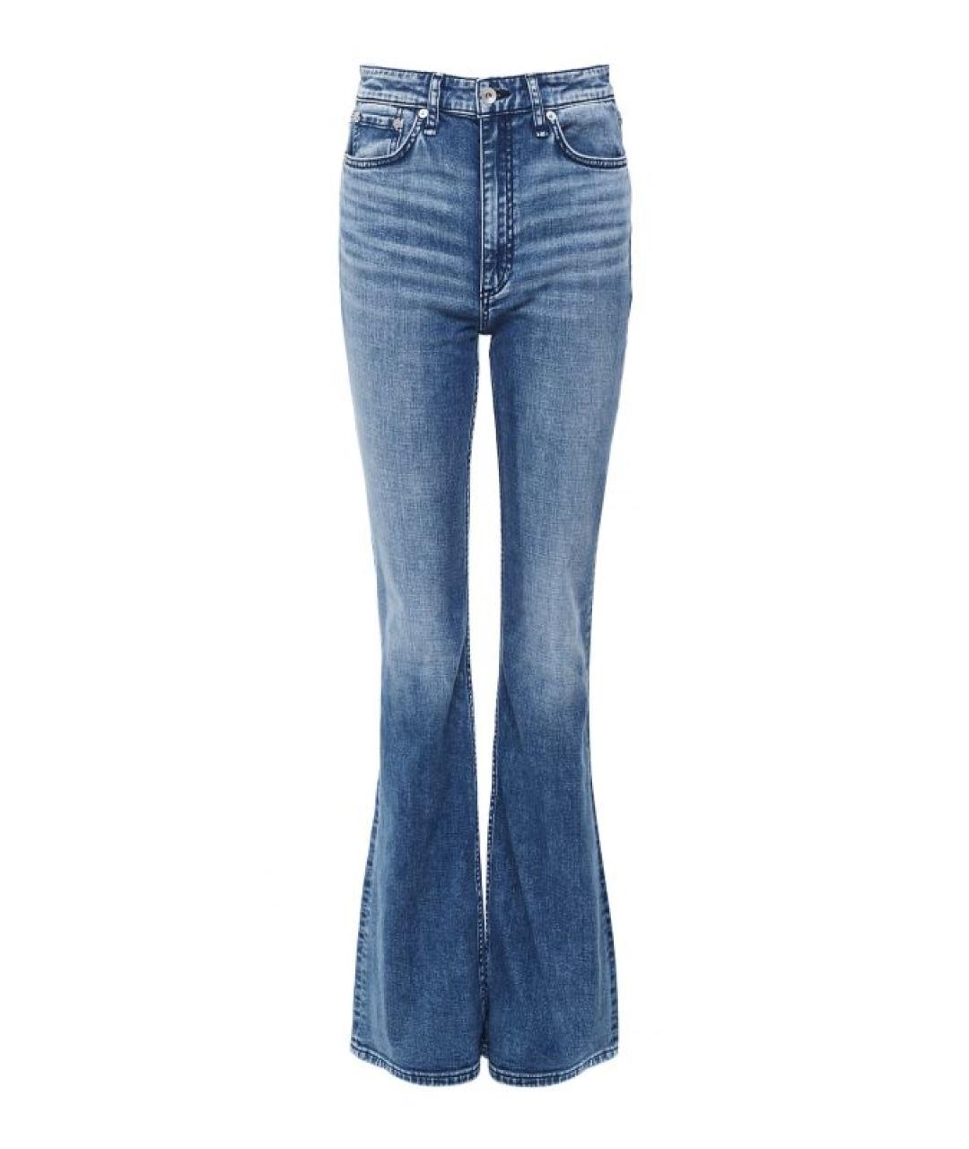 RAG & BONE Голубые хлопковые джинсы клеш, фото 1