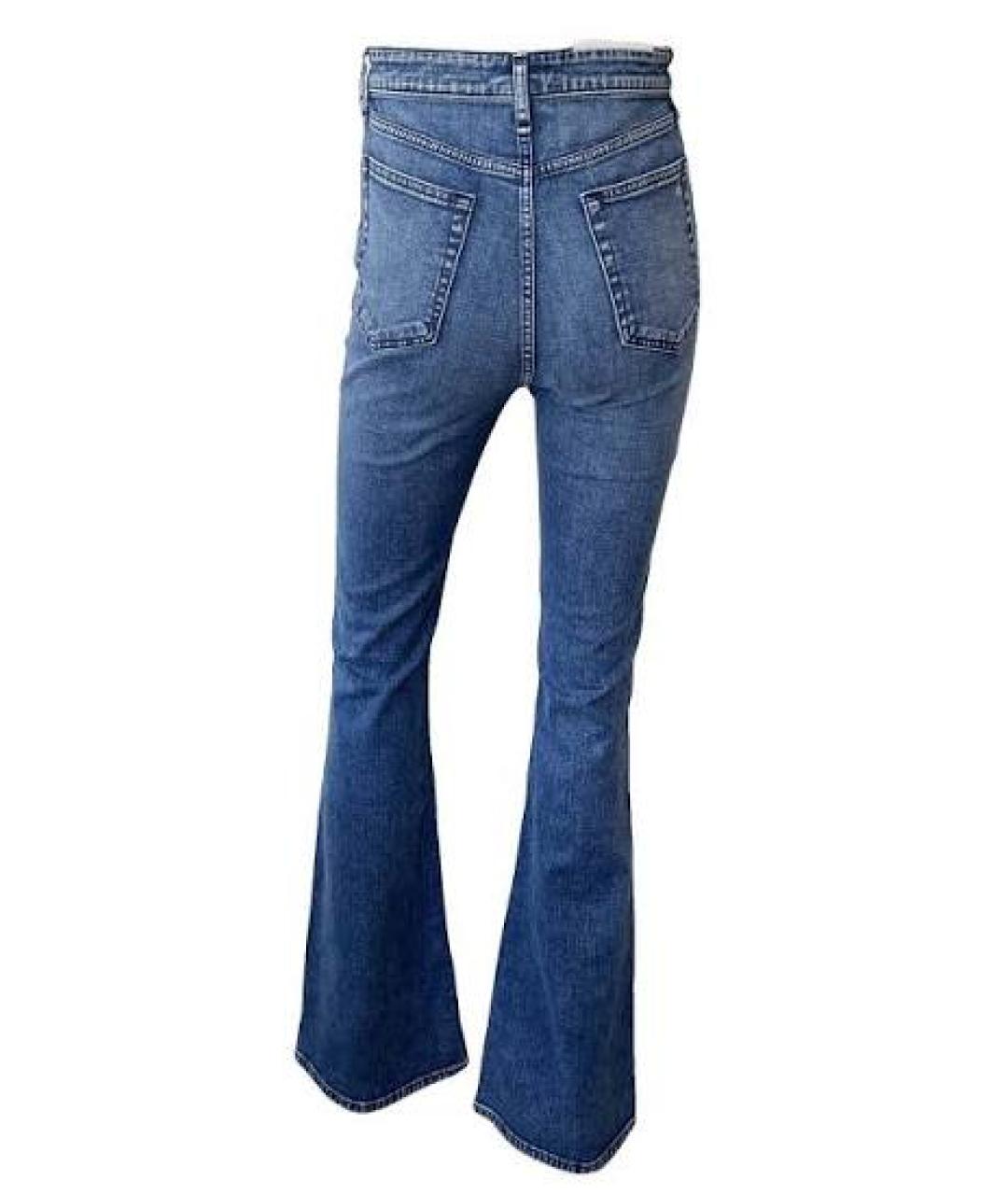 RAG & BONE Голубые хлопковые джинсы клеш, фото 2