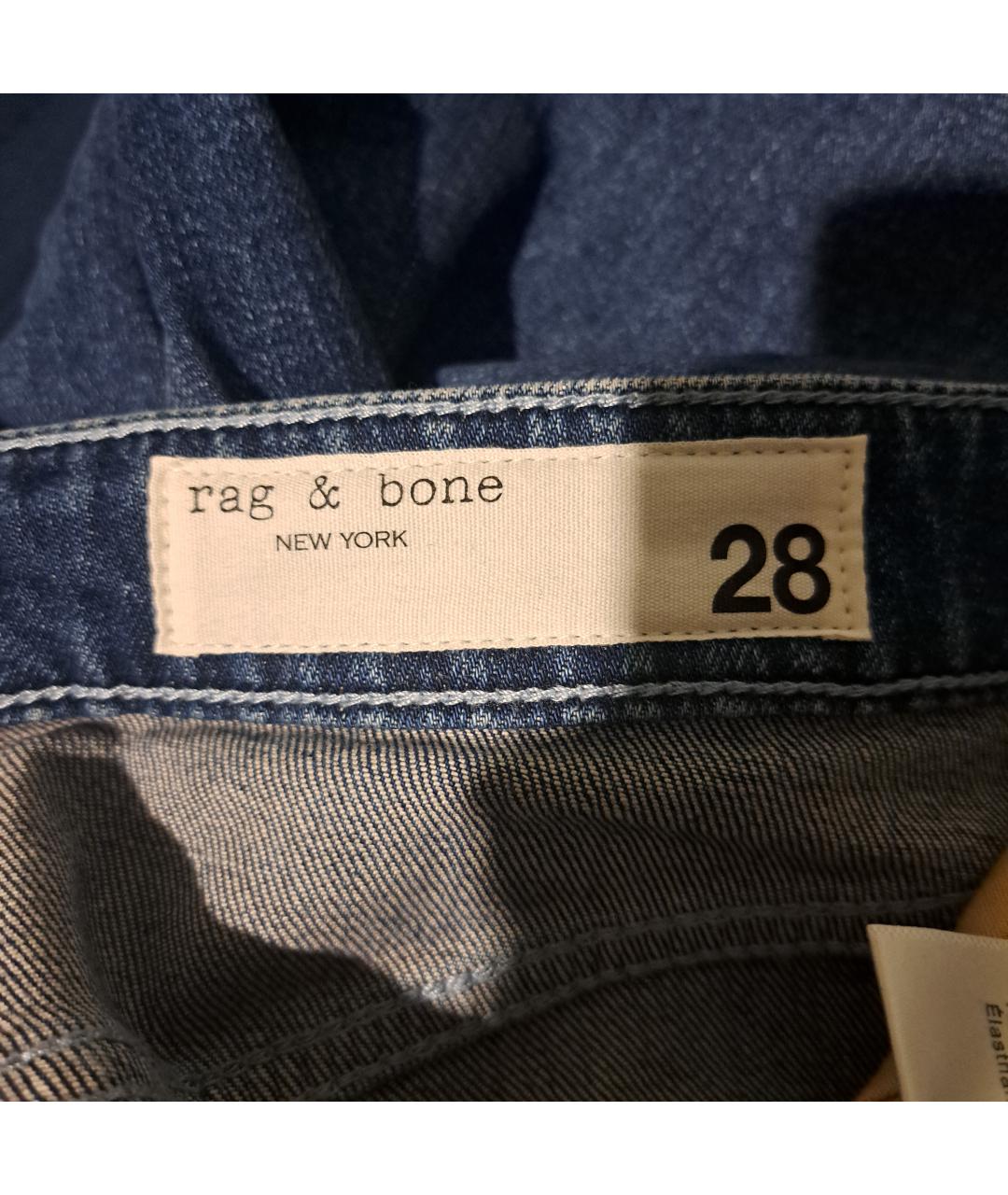 RAG & BONE Голубые хлопковые джинсы клеш, фото 3
