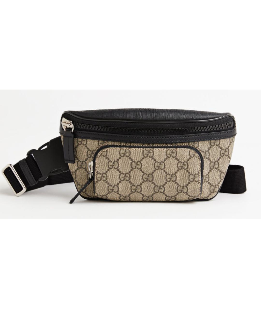 GUCCI Бежевая поясная сумка из канвы, фото 9