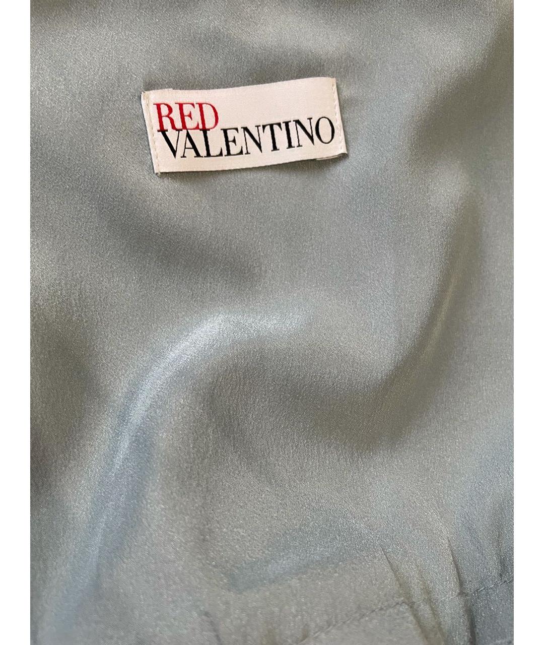 RED VALENTINO Голубая вискозная юбка мини, фото 3